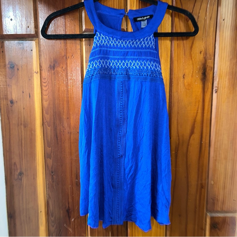 NWT Blue tank women’s large by Cable & Gauge